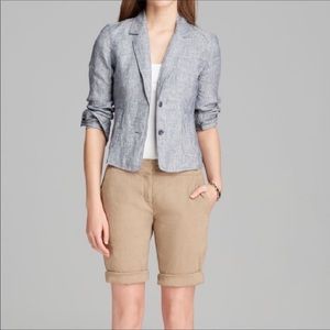 Eileen fisher stripe linen blazer